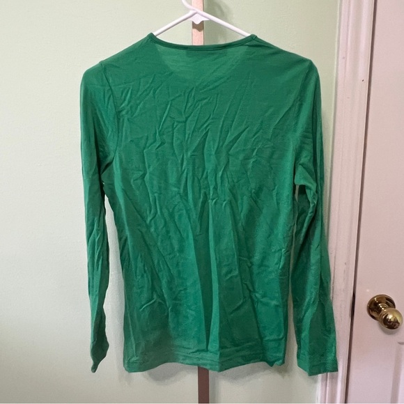 Koko Road long sleeve crew neck wool t shirt Green NZ 14 - Picture 5 of 5
